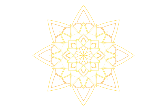 Mandala Color Line Grafika Ilustracje do Druku Przez cloudthestudio12