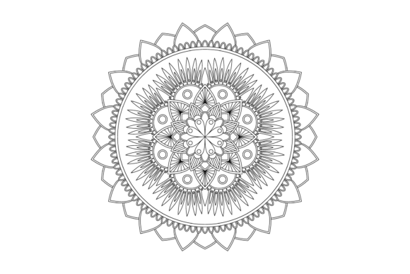 Mandala Outline Graphic Illustrations By cloudthestudio12