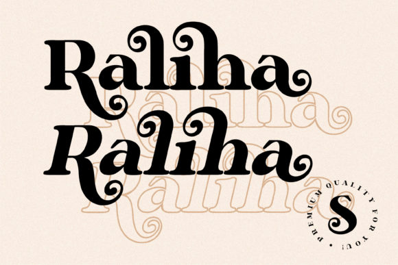 Raliha Font PNG with transparent background - Preview 1
