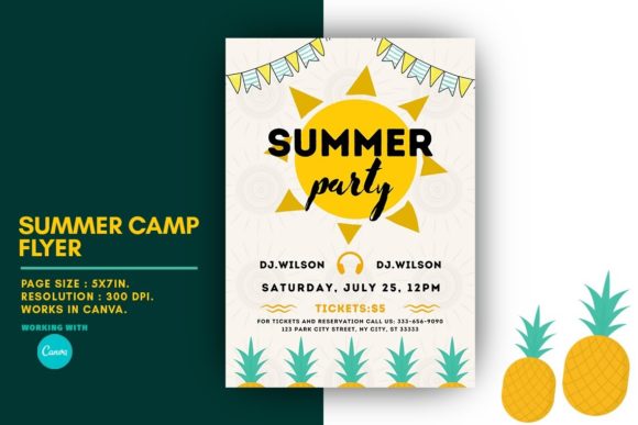 Summer Party Flyer - Canva Template