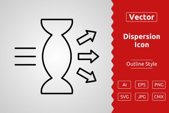Vector Dispersion Outline Icon Graphic by Muhammad Atiq · Creative Fabrica