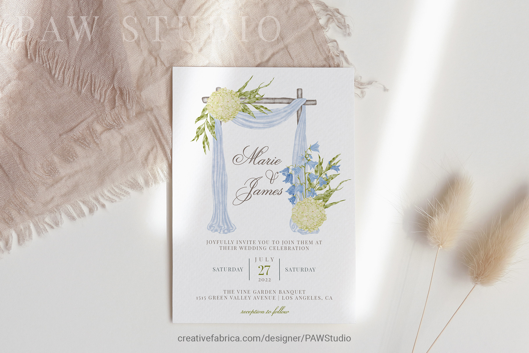Vintage Blue Wedding Clipart Flowers Bri - photo 9