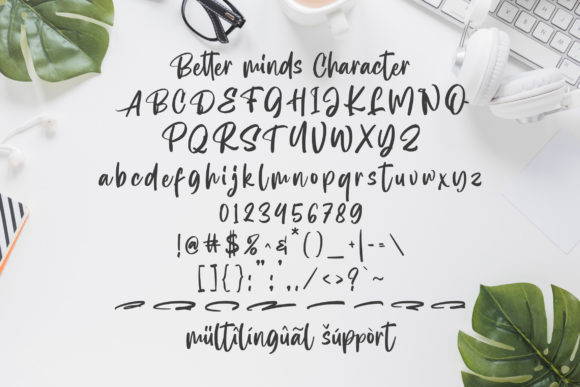 Better Minds Font PNG with transparent background - Preview 3