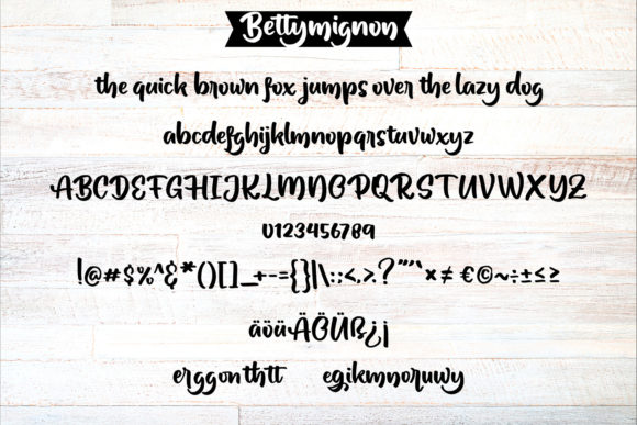 Betty Mignon Font PNG with transparent background - Preview 5