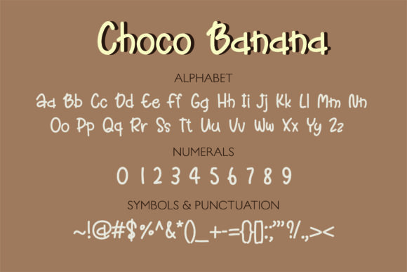 Choco Banana Font - Preview 1