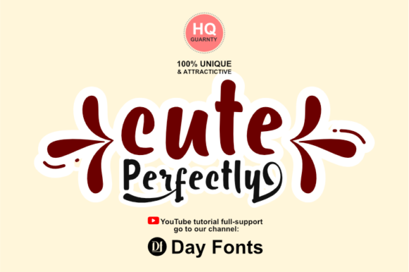 Cutesy Font PNG with transparent background - Preview 3