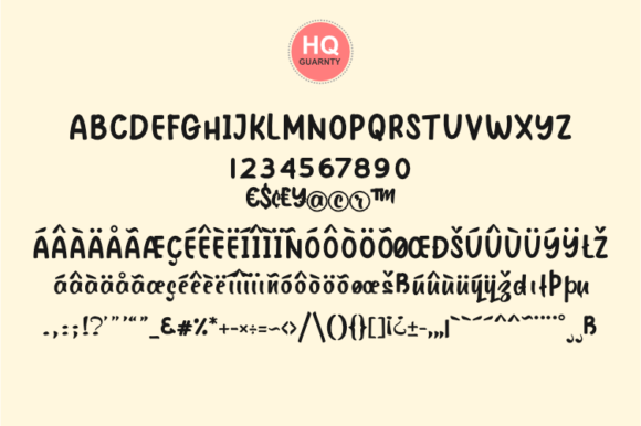 Cutesy Font PNG with transparent background - Preview 4