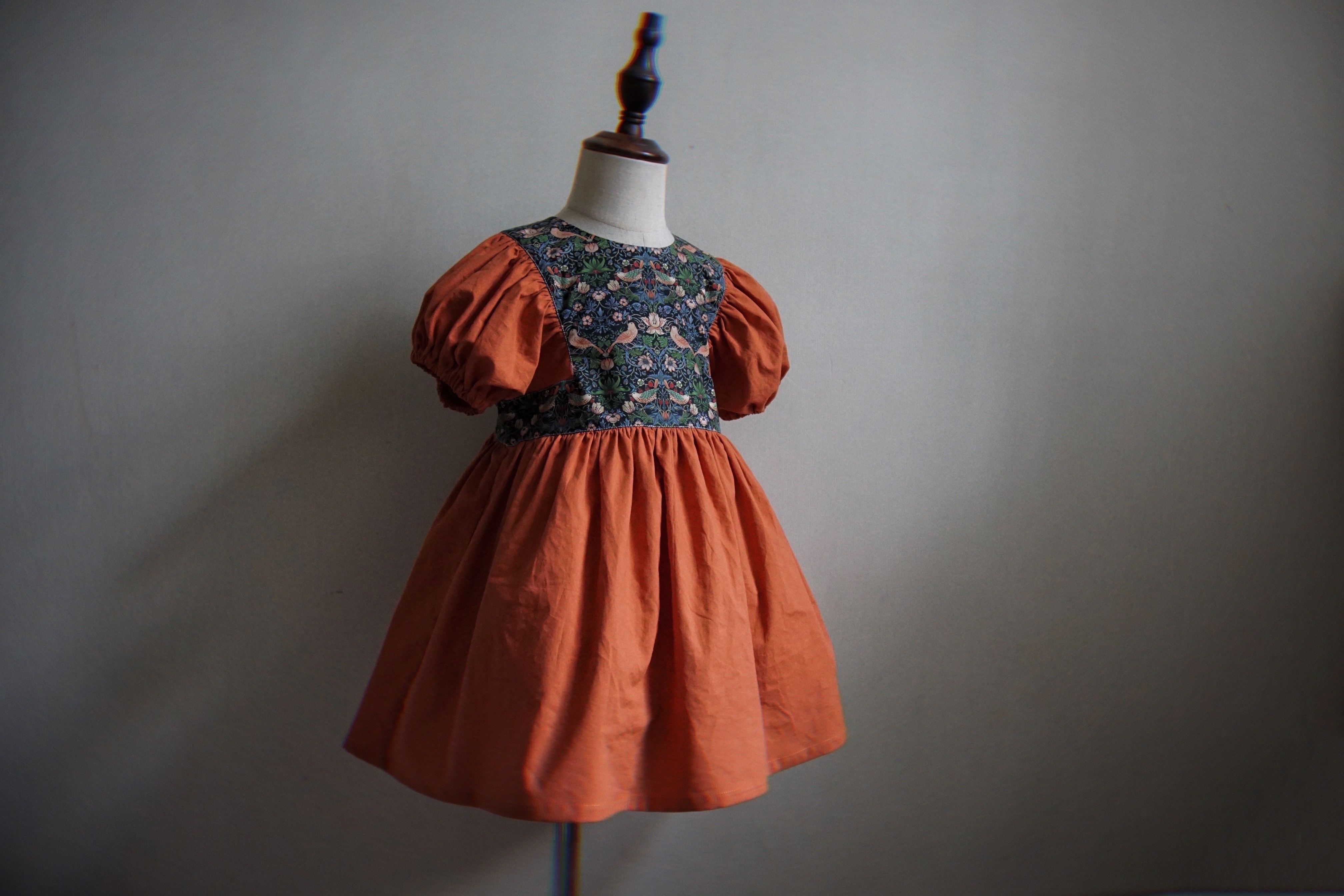 Dress-puffy Balloon Sleeves 2-10 Years