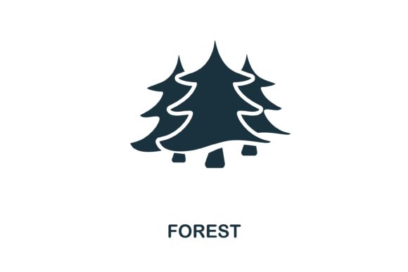 Forest Flat Icon Graphic by aimagenarium · Creative Fabrica