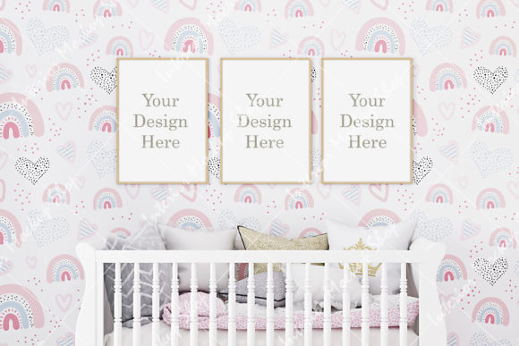 Frame Mockup, Nursery Room Mockup - 261 Graphic Frames & Posters By Mockups Shop