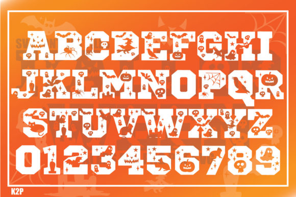 Hallooween Font PNG with transparent background - Preview 1
