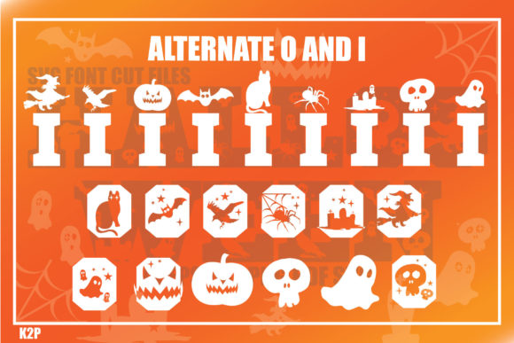 Hallooween Font PNG with transparent background - Preview 5