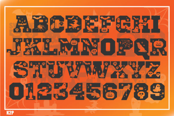 Hallooween Font PNG with transparent background - Preview 6