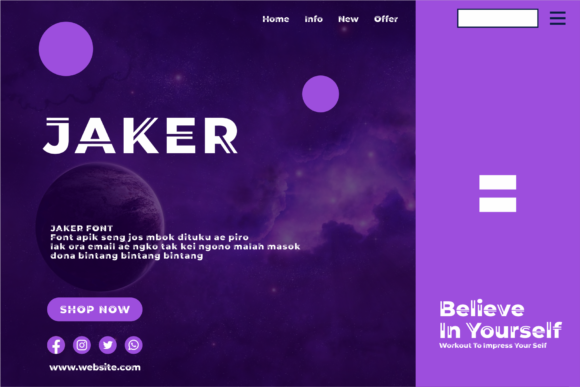 Jaker Font PNG with transparent background - Preview 2