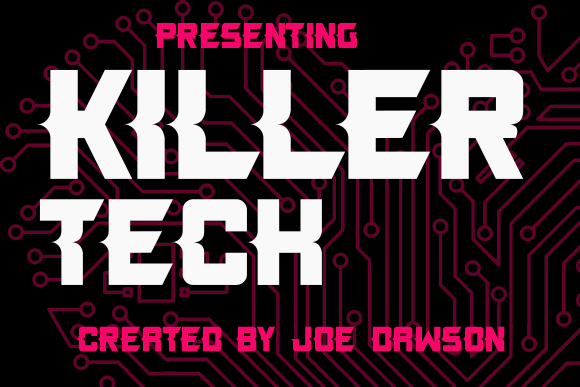 Killer Tech Font PNG with transparent background - Preview 2