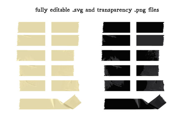 Masking Tape Note Font PNG with transparent background - Preview 3