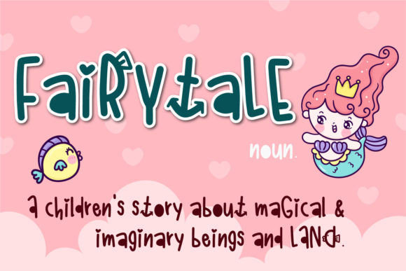 Mermaid Enjoy Font PNG with transparent background - Preview 1