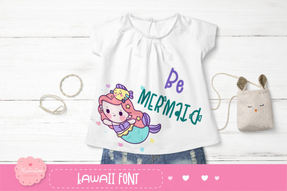 Mermaid Enjoy Font PNG with transparent background - Preview 2
