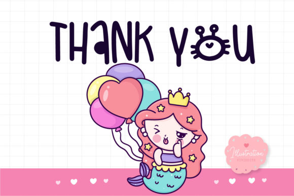 Mermaid Enjoy Font PNG with transparent background - Preview 5