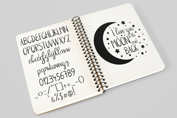 Moon Story Font PNG with transparent background - Preview 1