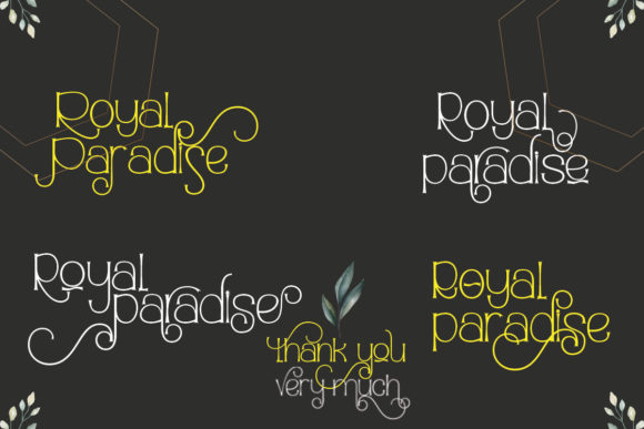 Royal Paradise Font PNG with transparent background - Preview 2