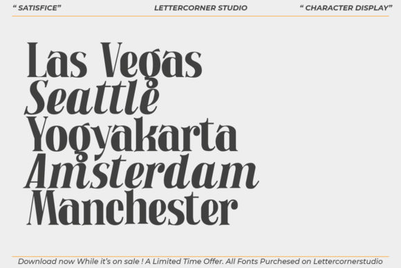 Satisfice Font PNG with transparent background - Preview 3