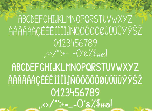 Skinny Lemonade Font PNG with transparent background - Preview 1
