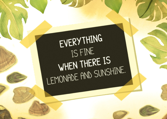 Skinny Lemonade Font PNG with transparent background - Preview 2