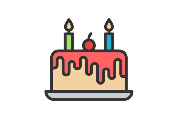 Cake Filled Line Icon