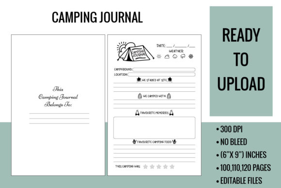 Camping Journal Interior pages