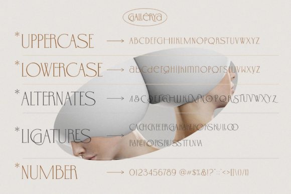 Gallerya Font PNG with transparent background - Preview 4