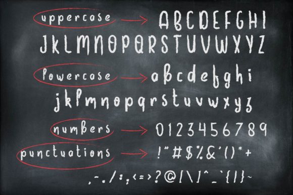 Holiday Fruits Font PNG with transparent background - Preview 1