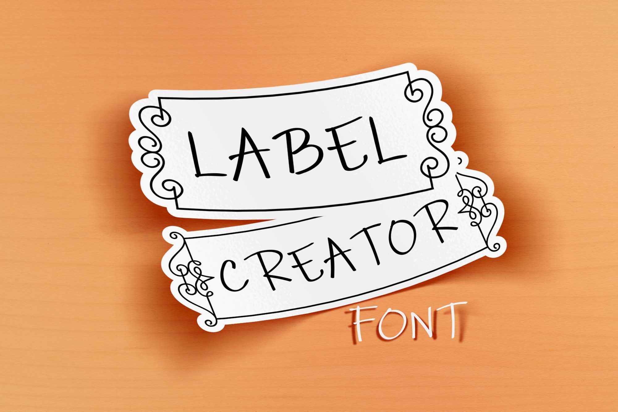 Label Creator Font by Digital Typeface Studio · Creative Fabrica font preview