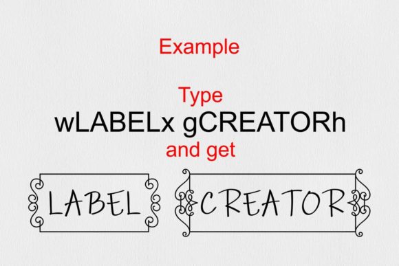 Label Creator Font PNG with transparent background - Preview 3
