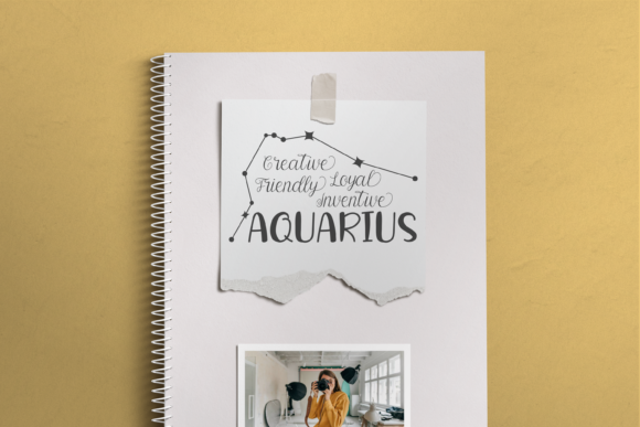 Loyal Aquarius Duo Font PNG with transparent background - Preview 3
