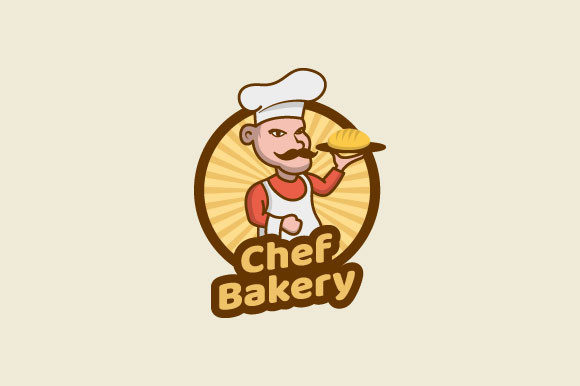 Mascot Chef Bakery Logo