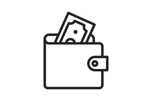 Money in Wallet Line Icon