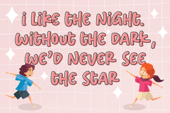 Shining Monday Font PNG with transparent background - Preview 2