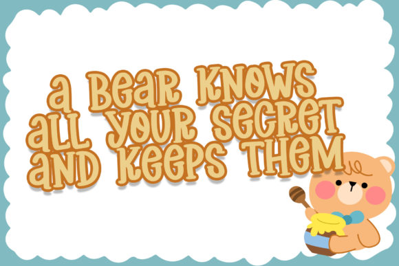 Gomu Bear Font PNG with transparent background - Preview 1