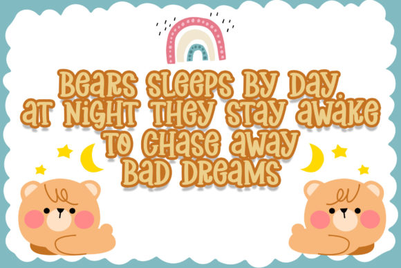 Gomu Bear Font PNG with transparent background - Preview 3