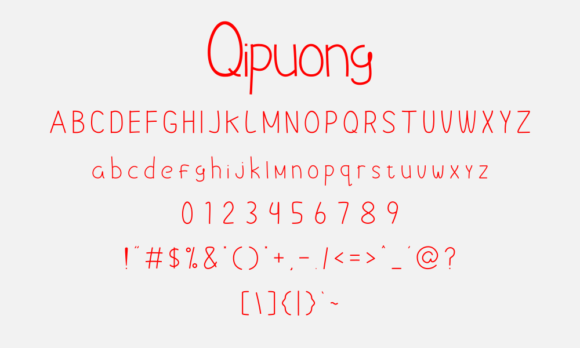 Qipuong Font PNG with transparent background - Preview 5