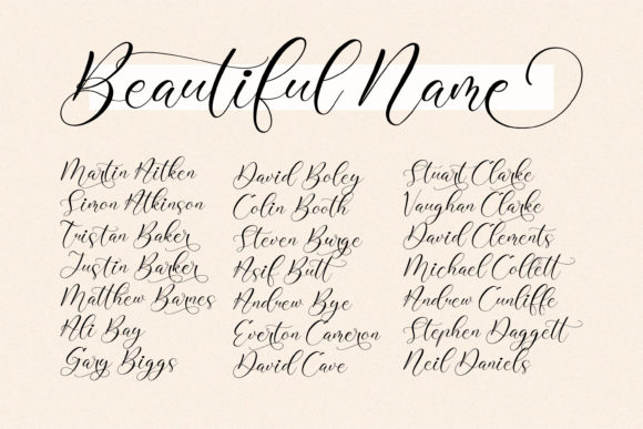 Rafaela Salitha Font PNG with transparent background - Preview 1