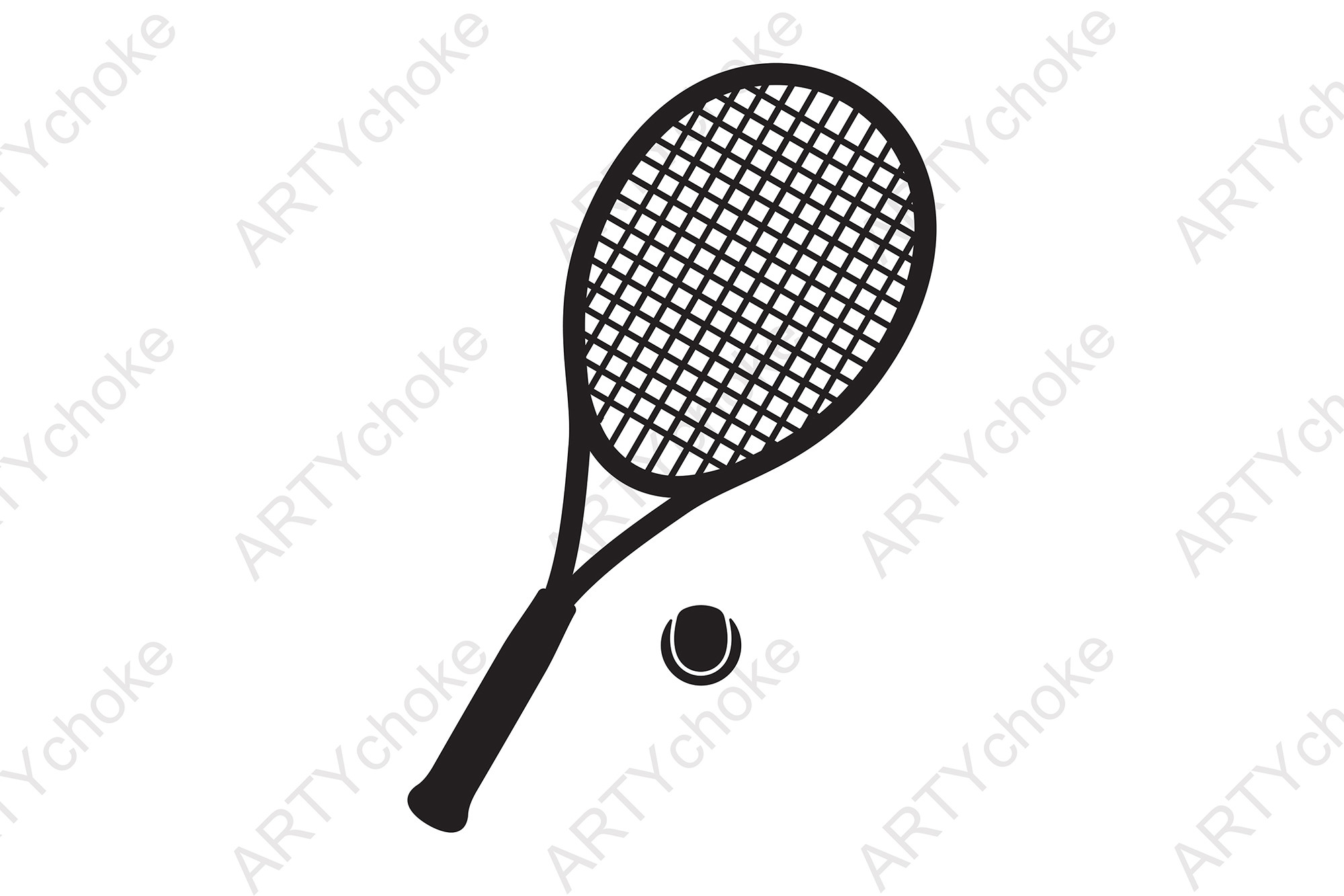 Tennis Racquet. SVG File for Cricut Graphic by artychoke.design ...