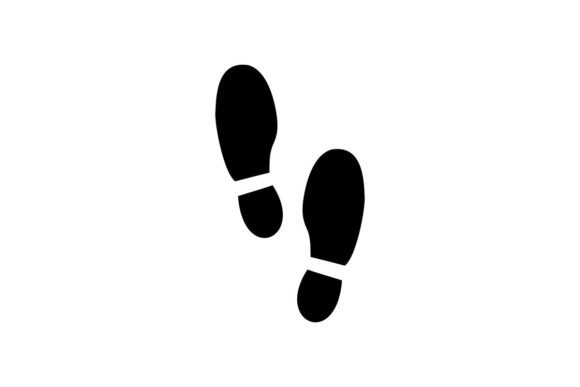 A Shoe Footprint Icon Design