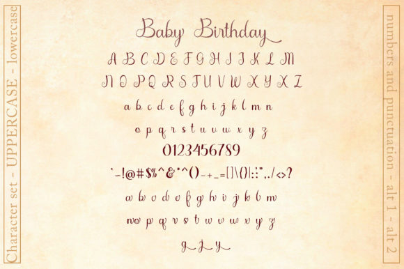 Baby Birthday Font - Preview 3