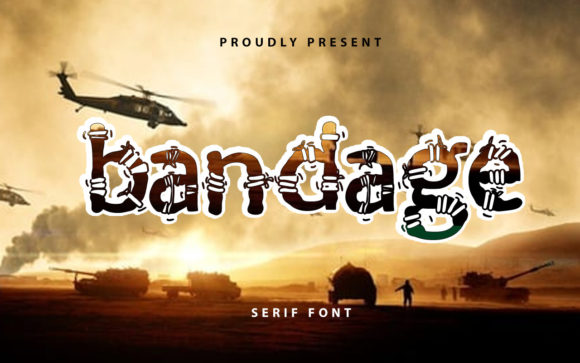 Bandage Font PNG with transparent background - Preview 1