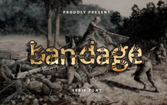 Bandage Font PNG with transparent background - Preview 3