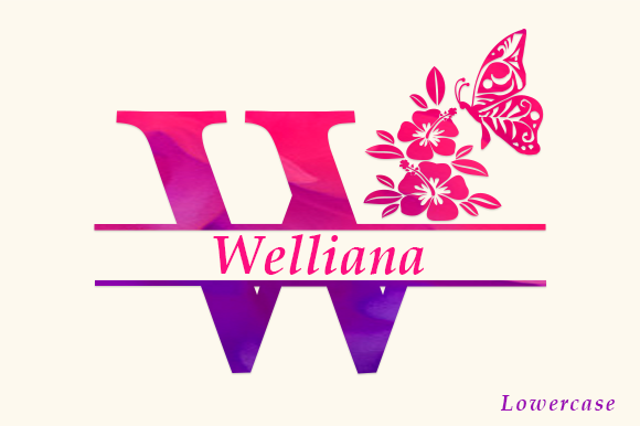 Hibiscus Flower Monogram Font - Preview 1