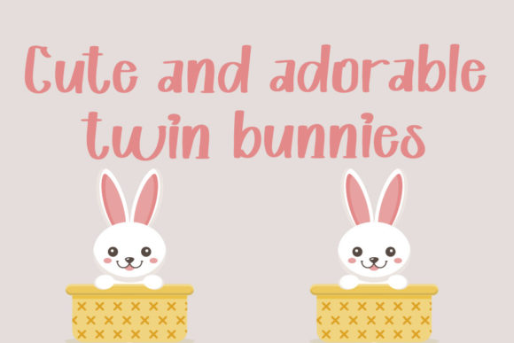 Rabbit Tails Font PNG with transparent background - Preview 3