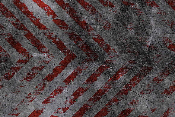 Red and White Concrete Lines